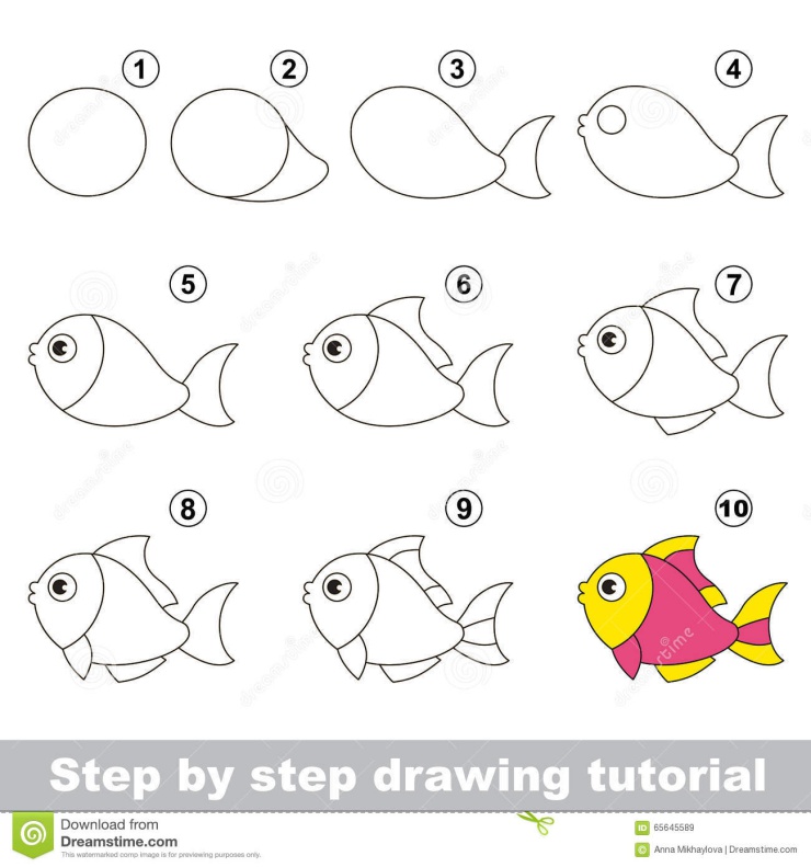 Hướng dẫn vẽ con cá dễ thương How To Draw A Fish Cute and Easy Draw For  Kids  YouTube